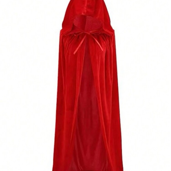 NWT Unisex Devil Red Halloween Cape With Hood For Adults, Single Layer - Picture 8 of 10